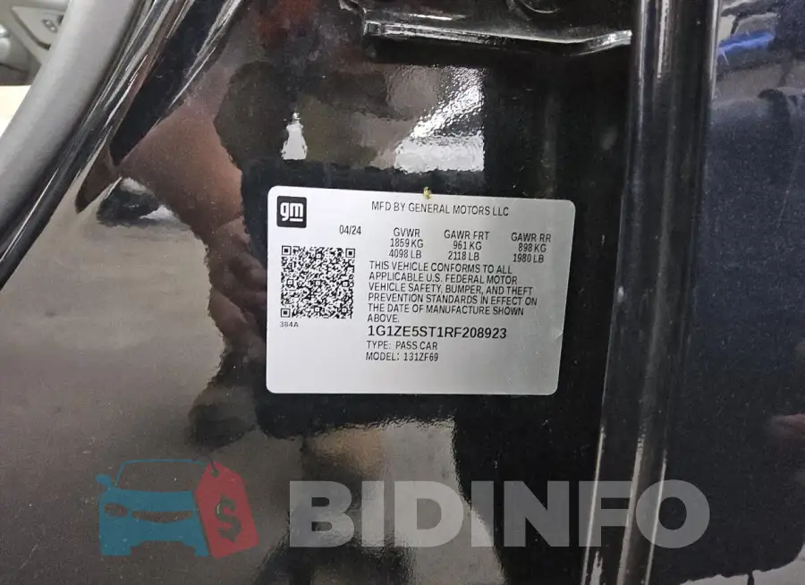 1G1ZE5ST1RF208923 Photo# 13