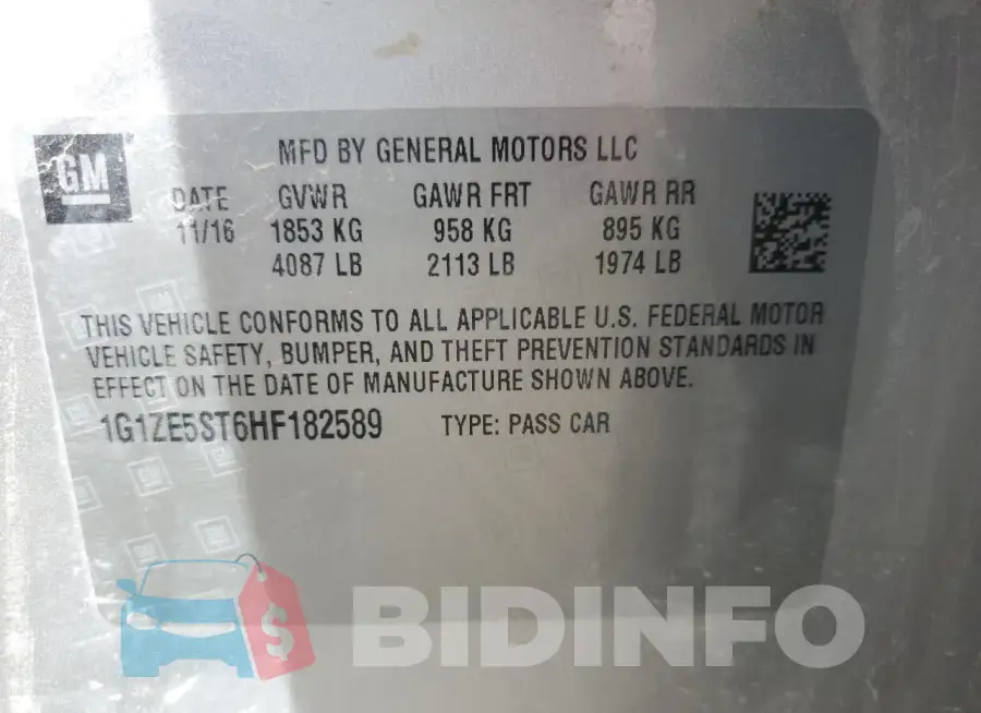 1G1ZE5ST6HF182589 Photo# 12
