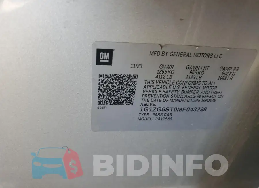 1G1ZG5ST0MF043238 Photo# 12