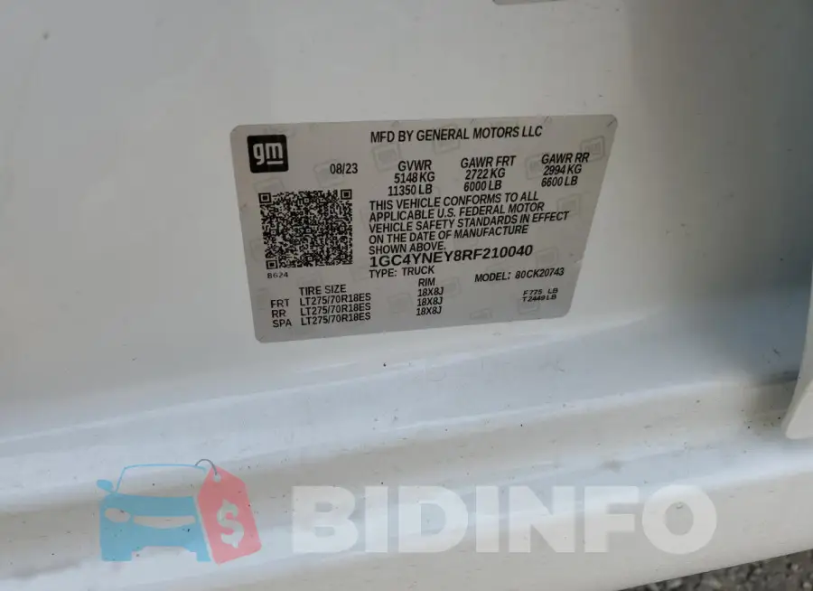 1GC4YNEY8RF210040 Photo# 12