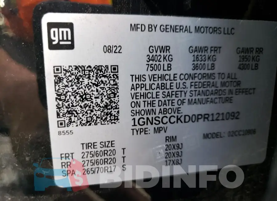 1GNSCCKD0PR121092 Photo# 13