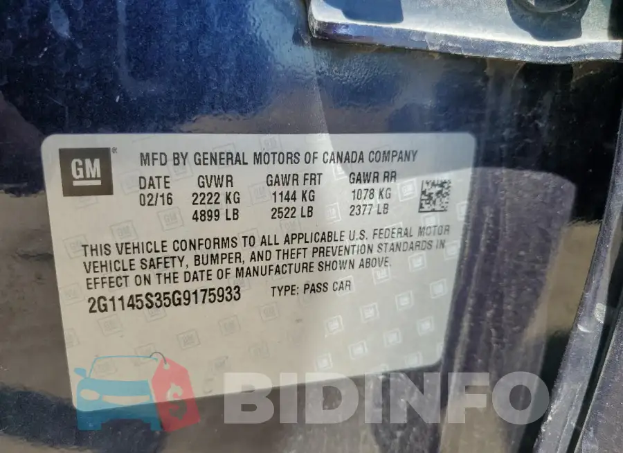 2G1145S35G9175933 Photo# 12
