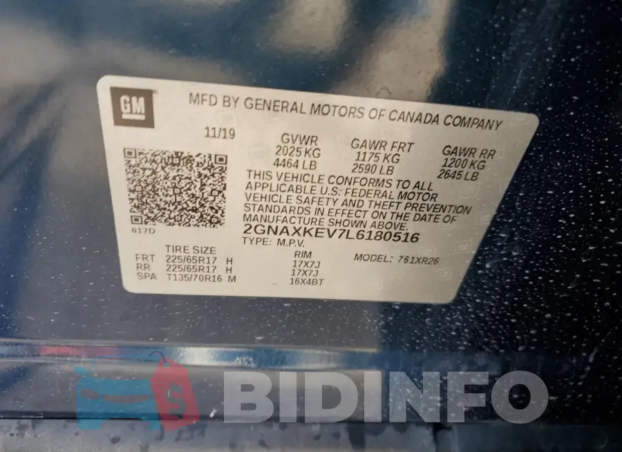 2GNAXKEV7L6180516 Photo# 13