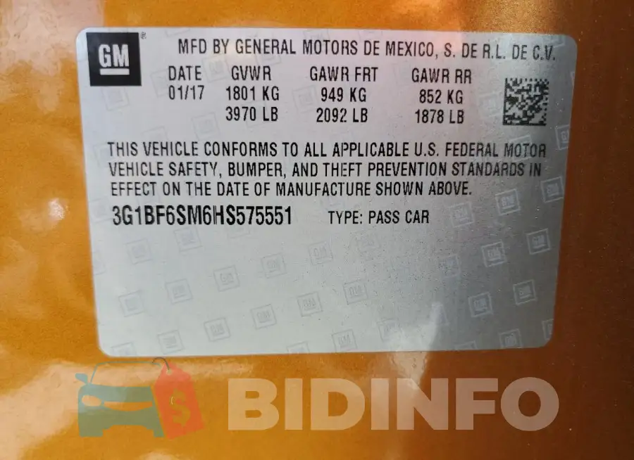 3G1BF6SM6HS575551 Photo# 14