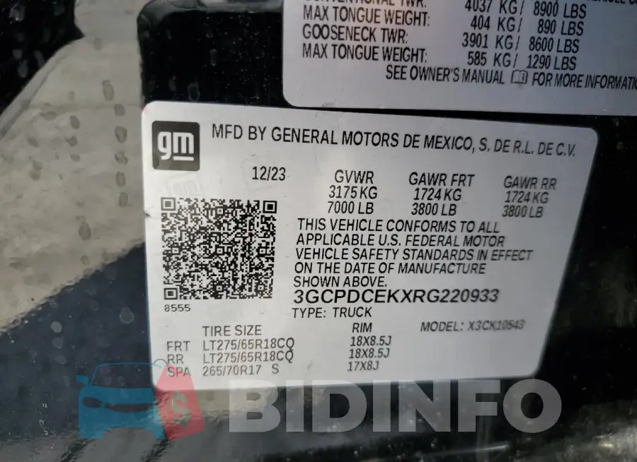 3GCPDCEKXRG220933 Photo# 12