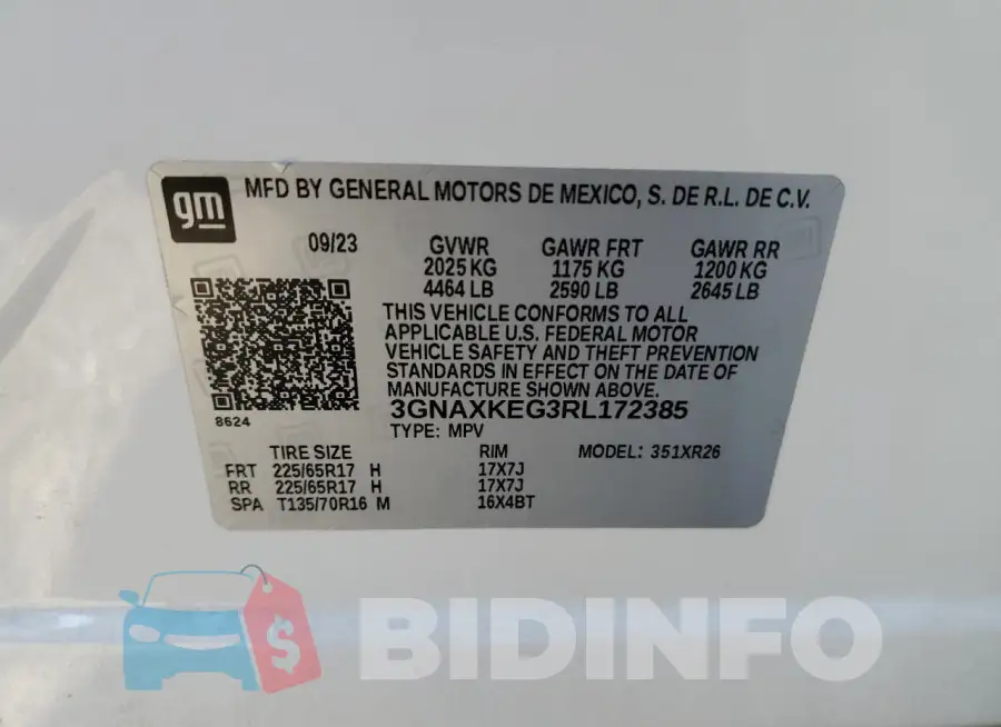 3GNAXKEG3RL172385 Photo# 13
