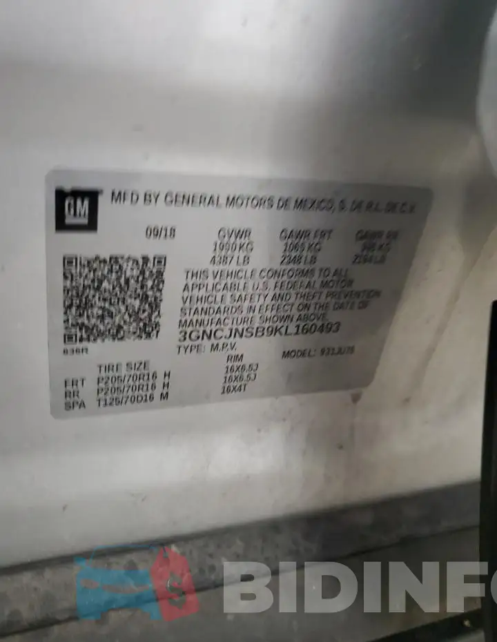 3GNCJNSB9KL160493 Photo# 14