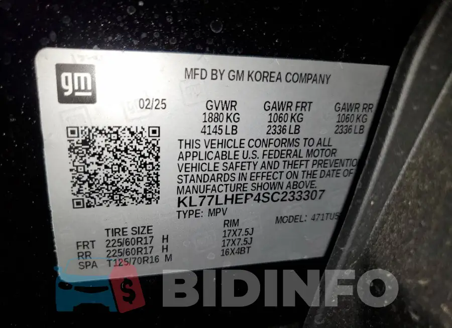 KL77LHEP4SC233307 Photo# 14