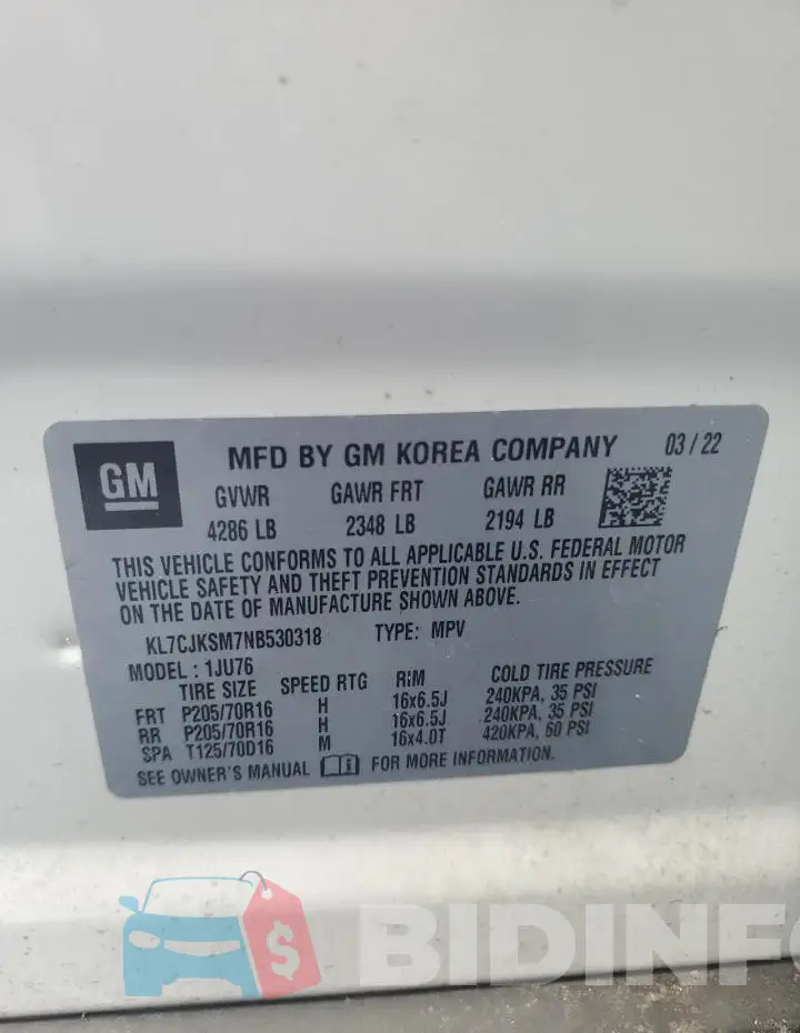 KL7CJKSM7NB530318 Photo# 14