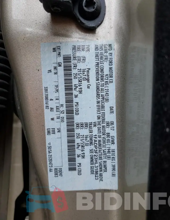 1FADP3F23HL318623 Photo# 13