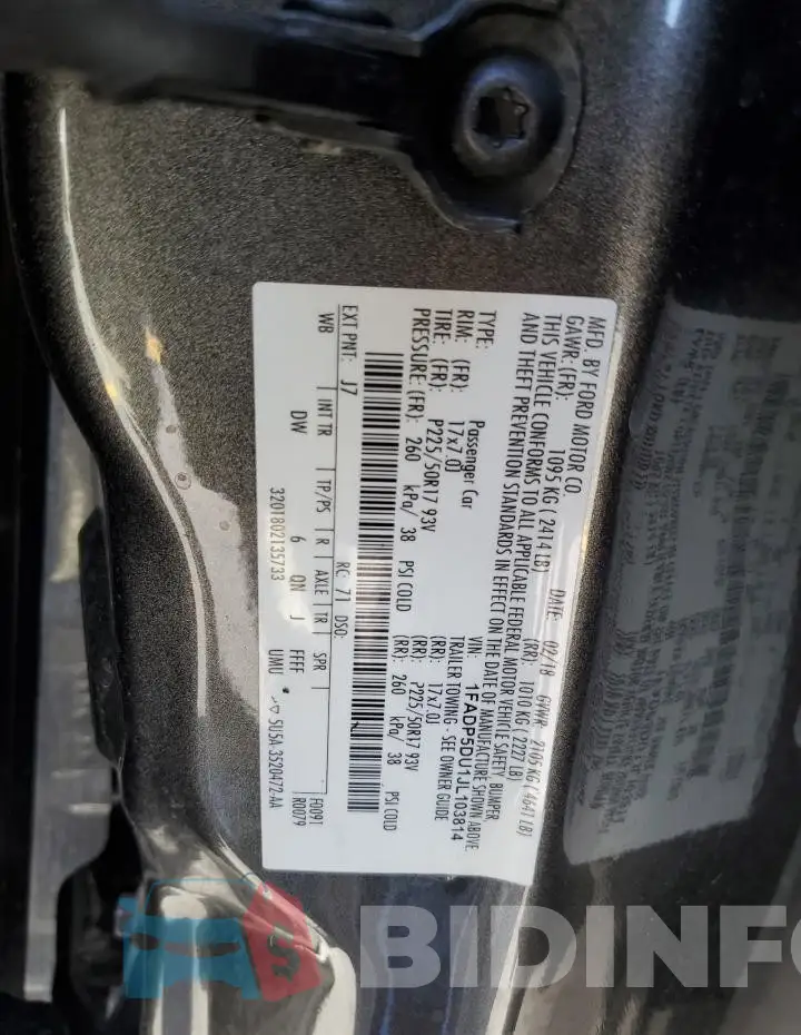 1FADP5DU1JL103814 Photo# 12