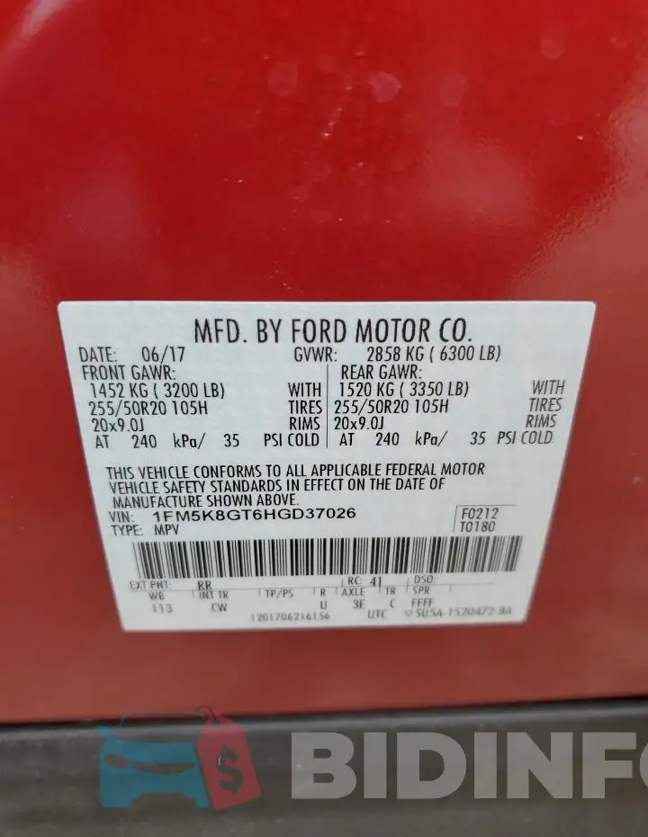 1FM5K8GT6HGD37026 Photo# 12