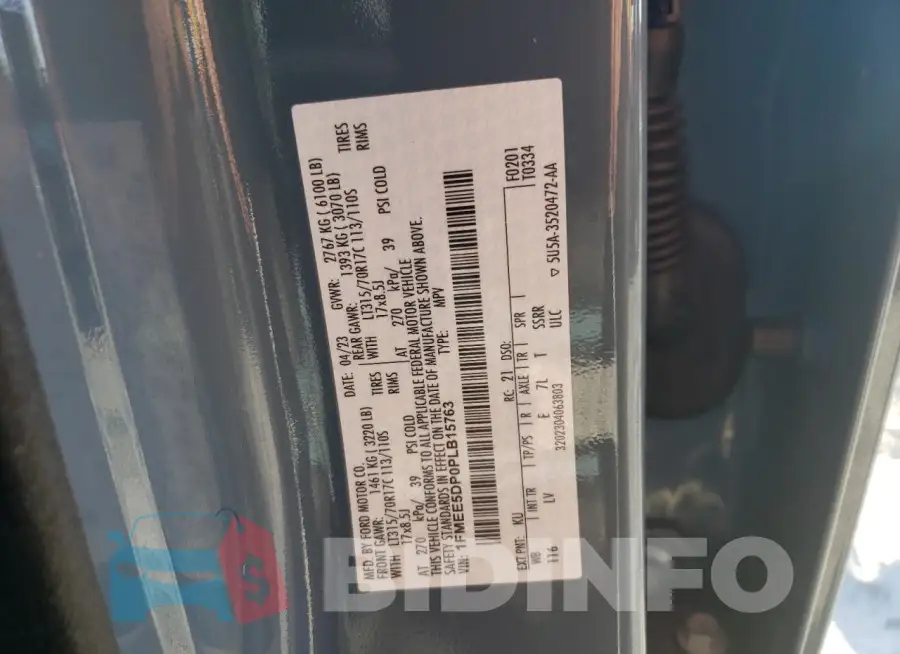 1FMEE5DP0PLB15763 Photo# 13