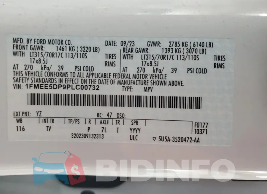 1FMEE5DP9PLC00732 Photo# 14