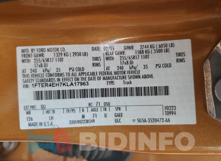 1FTER4EH7KLA17963 Photo# 12