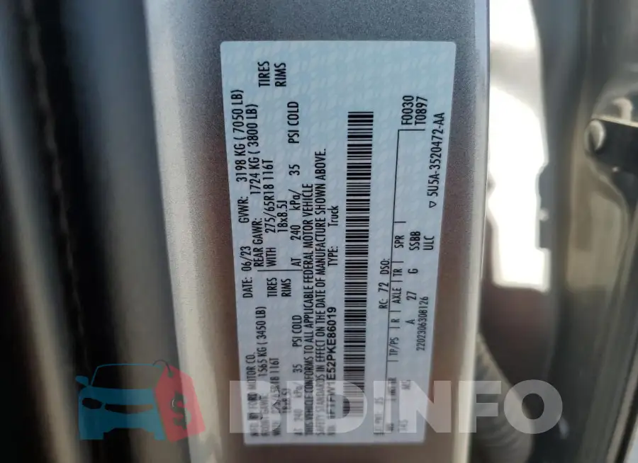 1FTFW1E52PKE86019 Photo# 12