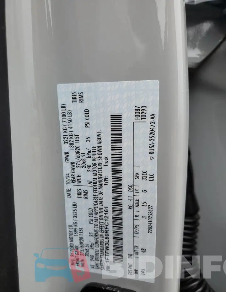 1FTFW3L80RFC12161 Photo# 12