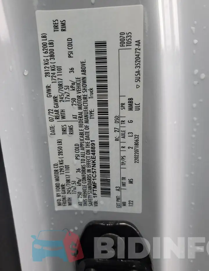 1FTMF1C57NKE48891 Photo# 13