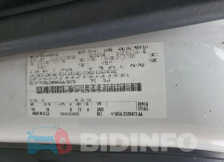 1FTYR2CM9HKA49930 Photo# 14