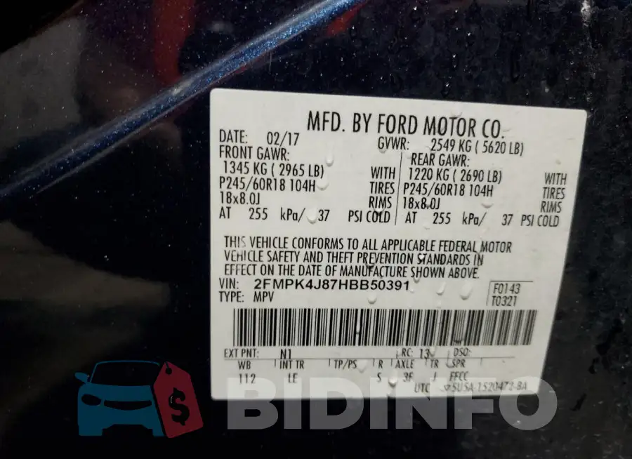 2FMPK4J87HBB50391 Photo# 13