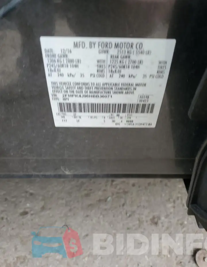 2FMPK4J96HBB36071 Photo# 12