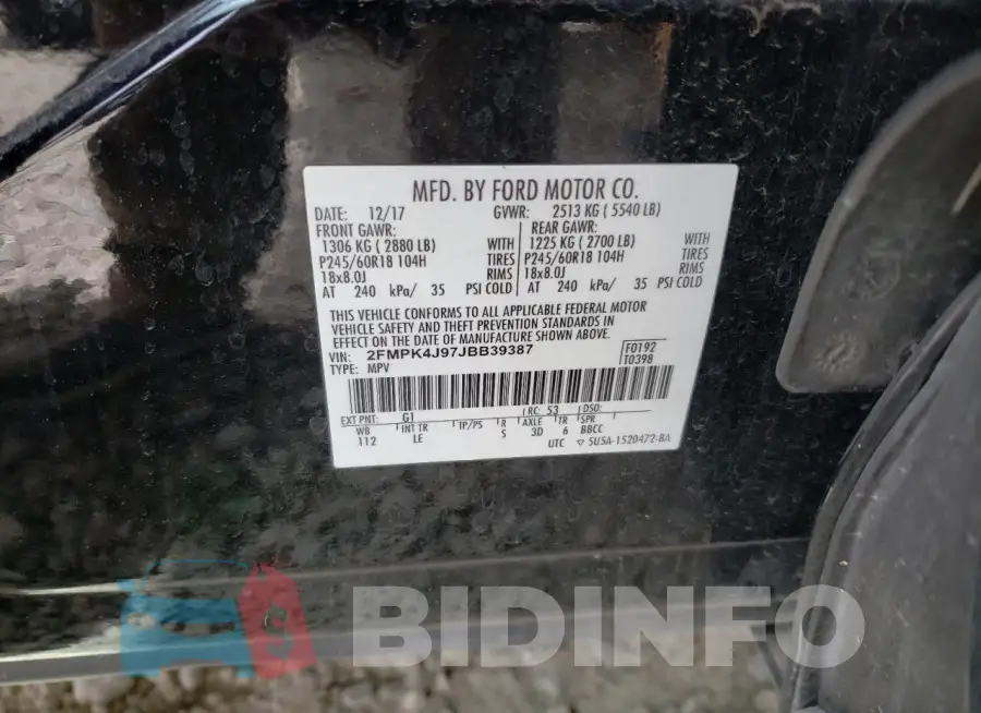 2FMPK4J97JBB39387 Photo# 13