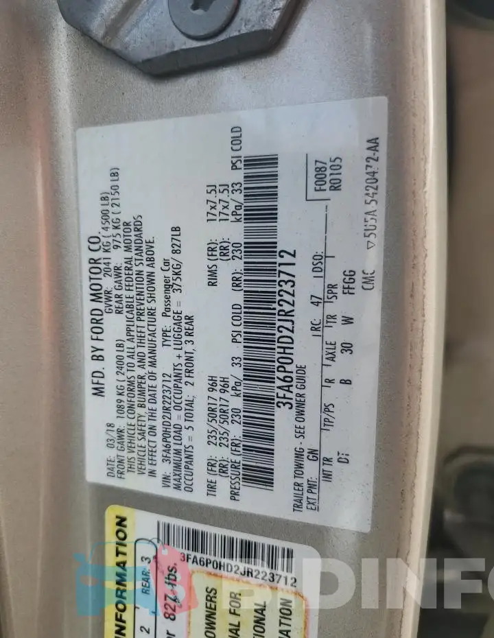 3FA6P0HD2JR223712 Photo# 13