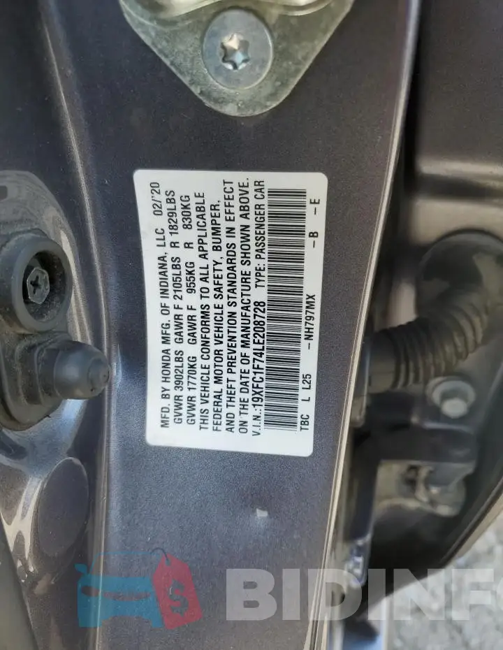19XFC1F74LE208728 Photo# 12
