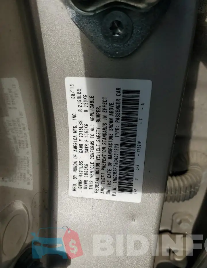 1HGCR2F75GA001203 Photo# 12