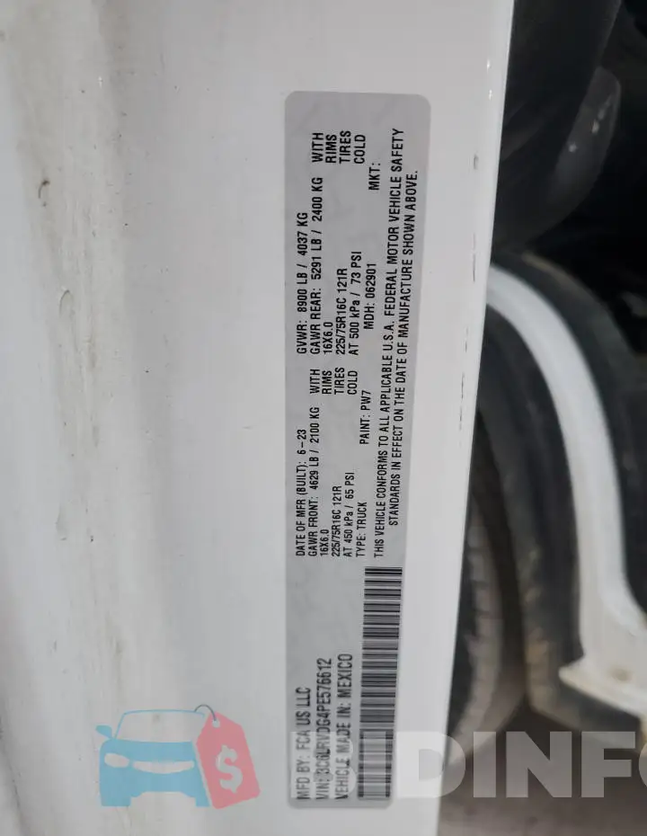 3C6LRVDG4PE576612 Photo# 13