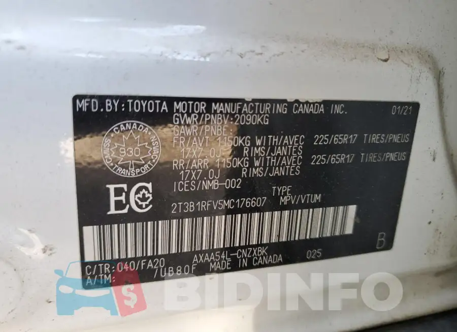 2T3B1RFV5MC176607 Photo# 13