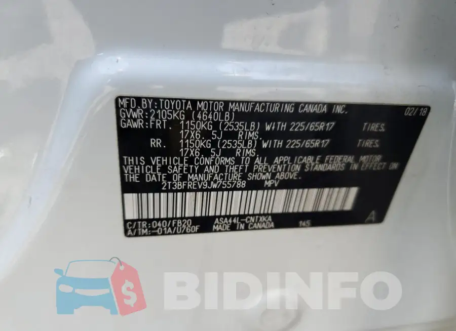 2T3BFREV9JW755788 Photo# 13