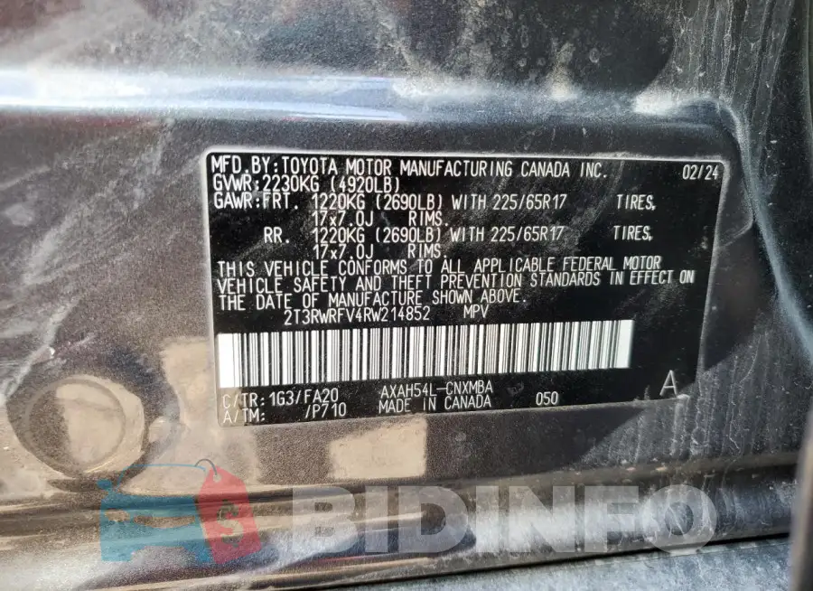 2T3RWRFV4RW214852 Photo# 13