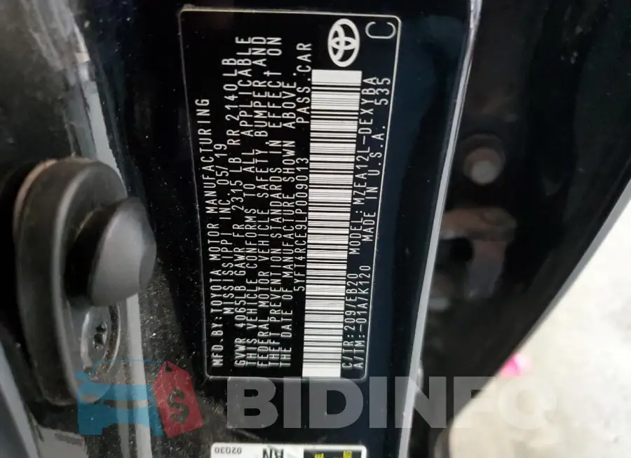 5YFT4RCE9LP009013 Photo# 12