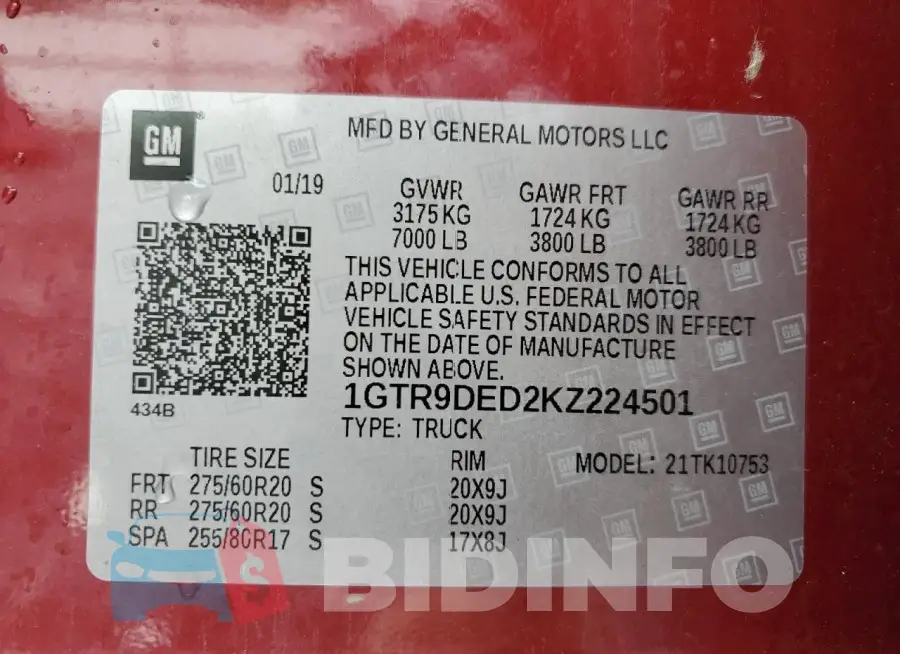 1GTR9DED2KZ224501 Photo# 12