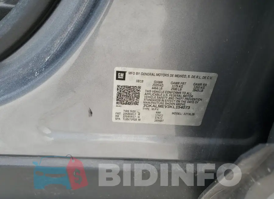 3GKALMEV3KL154073 Photo# 13