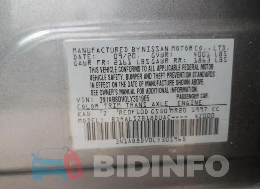 3N1AB8DV0LY301965 Photo# 13