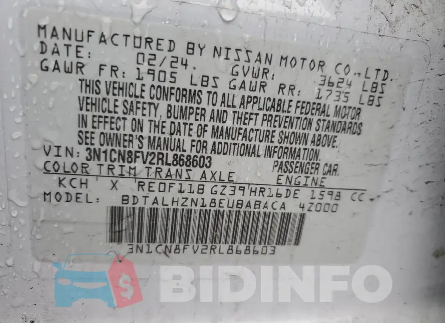 3N1CN8FV2RL868603 Photo# 12