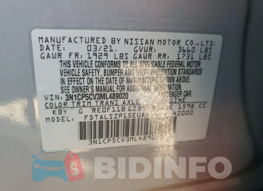 3N1CP5CV3ML489020 Photo# 14