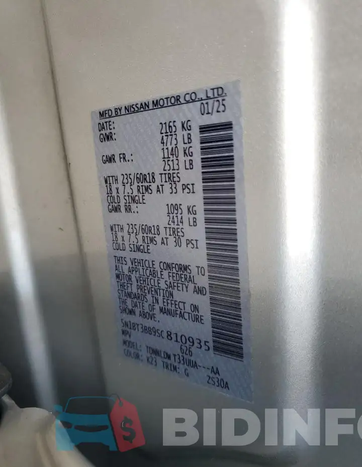 5N1BT3BB9SC810935 Photo# 14