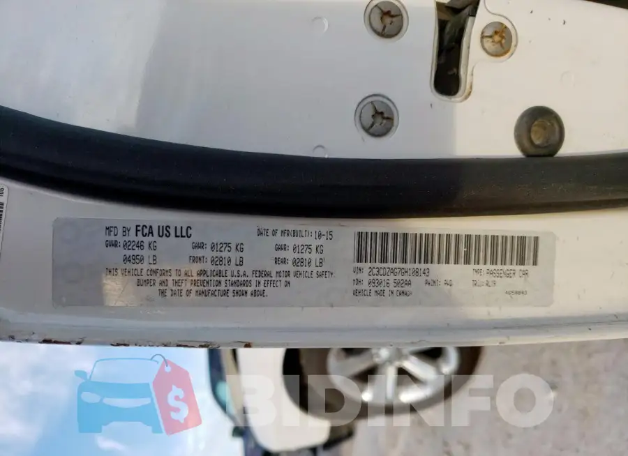 2C3CDZAG7GH108143 Photo# 12
