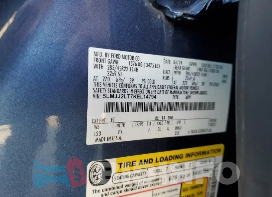 5LMJJ2LT7KEL14794 Photo# 14