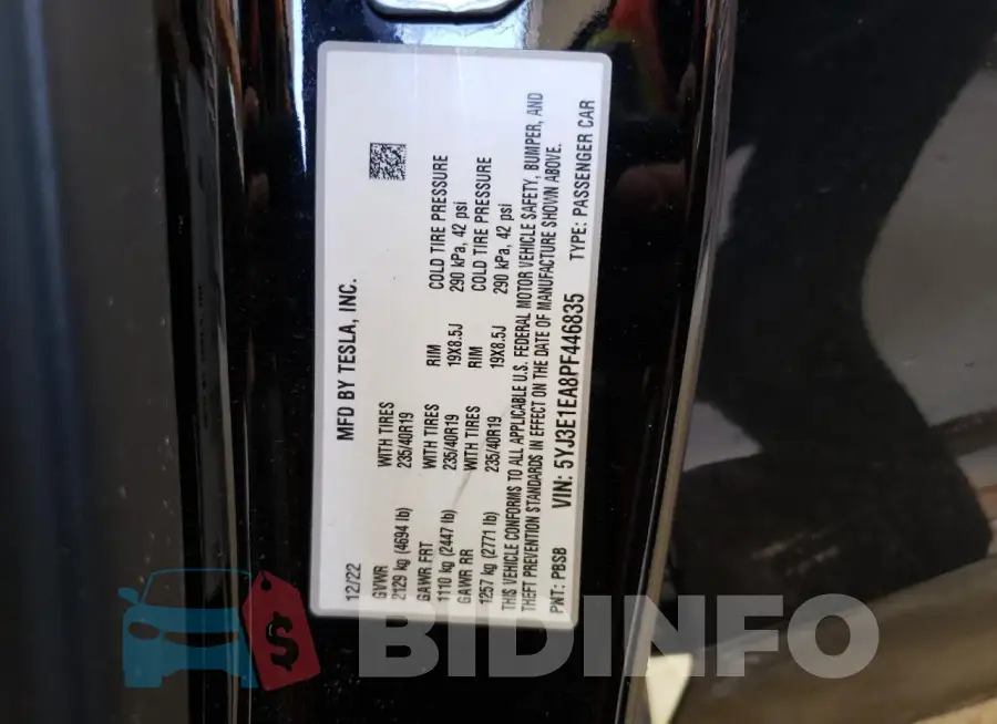 5YJ3E1EA8PF446835 Photo# 12