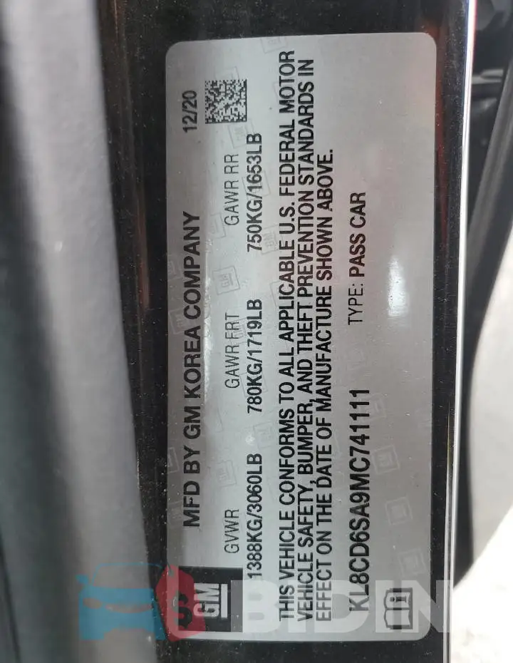 KL8CD6SA9MC741111 Photo# 12