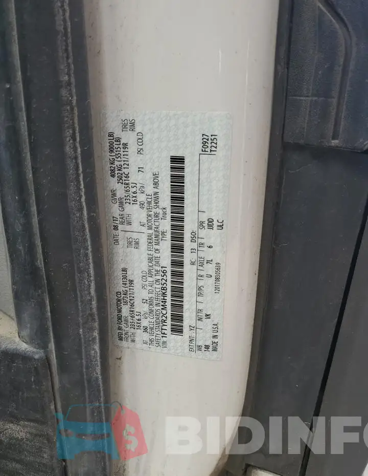 1FTYR2CM4HKB52561 Photo# 13