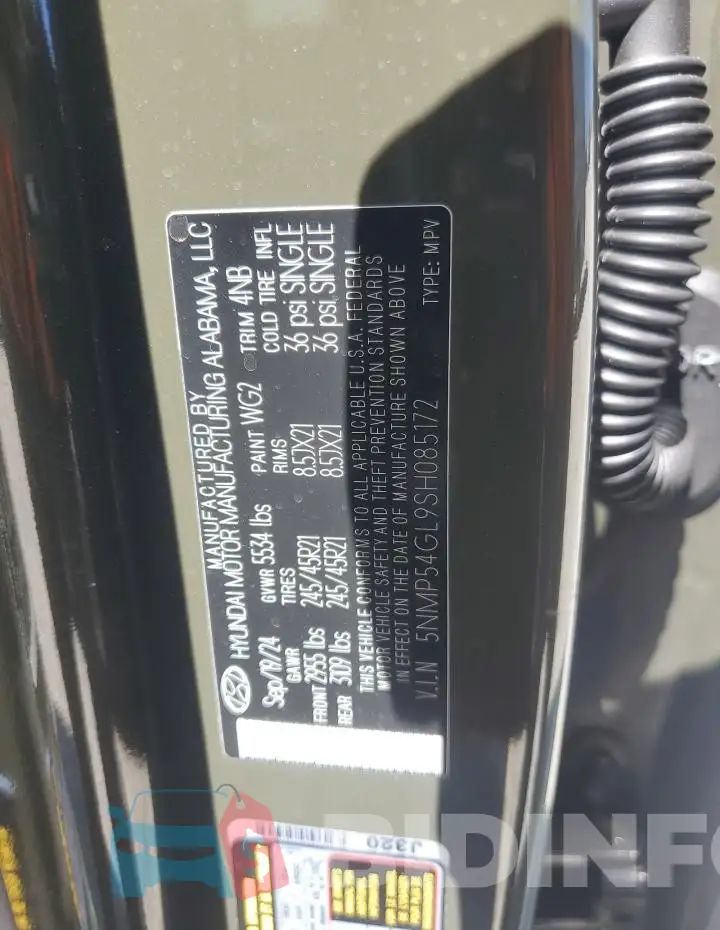 5NMP54GL9SH085172 Photo# 13