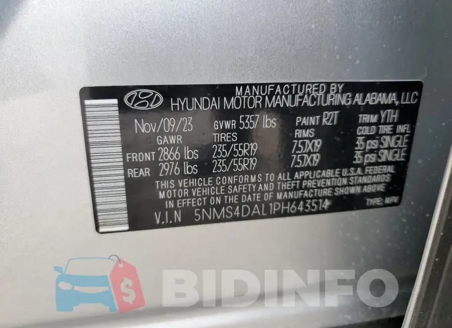 5NMS4DAL1PH643514 Photo# 13