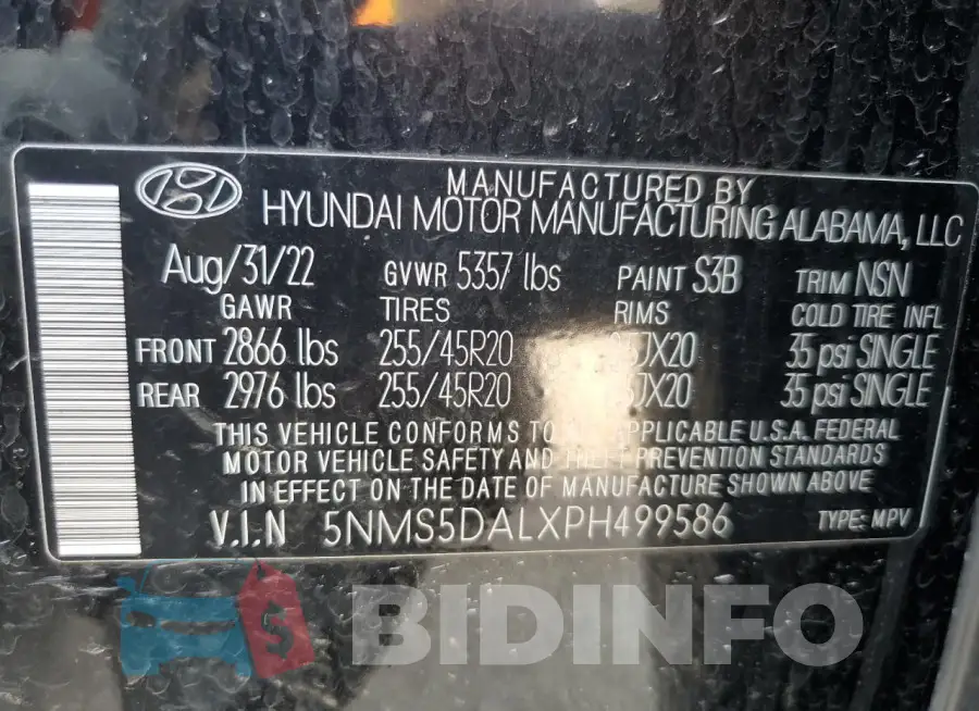 5NMS5DALXPH499586 Photo# 13