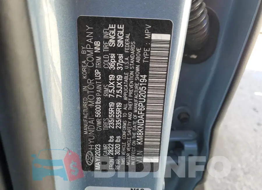 KM8KNDAF6PU205194 Photo# 12