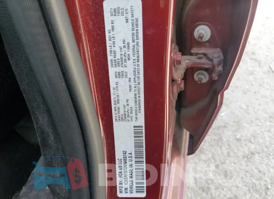 1C6SRFBT0NN468742 Photo# 12
